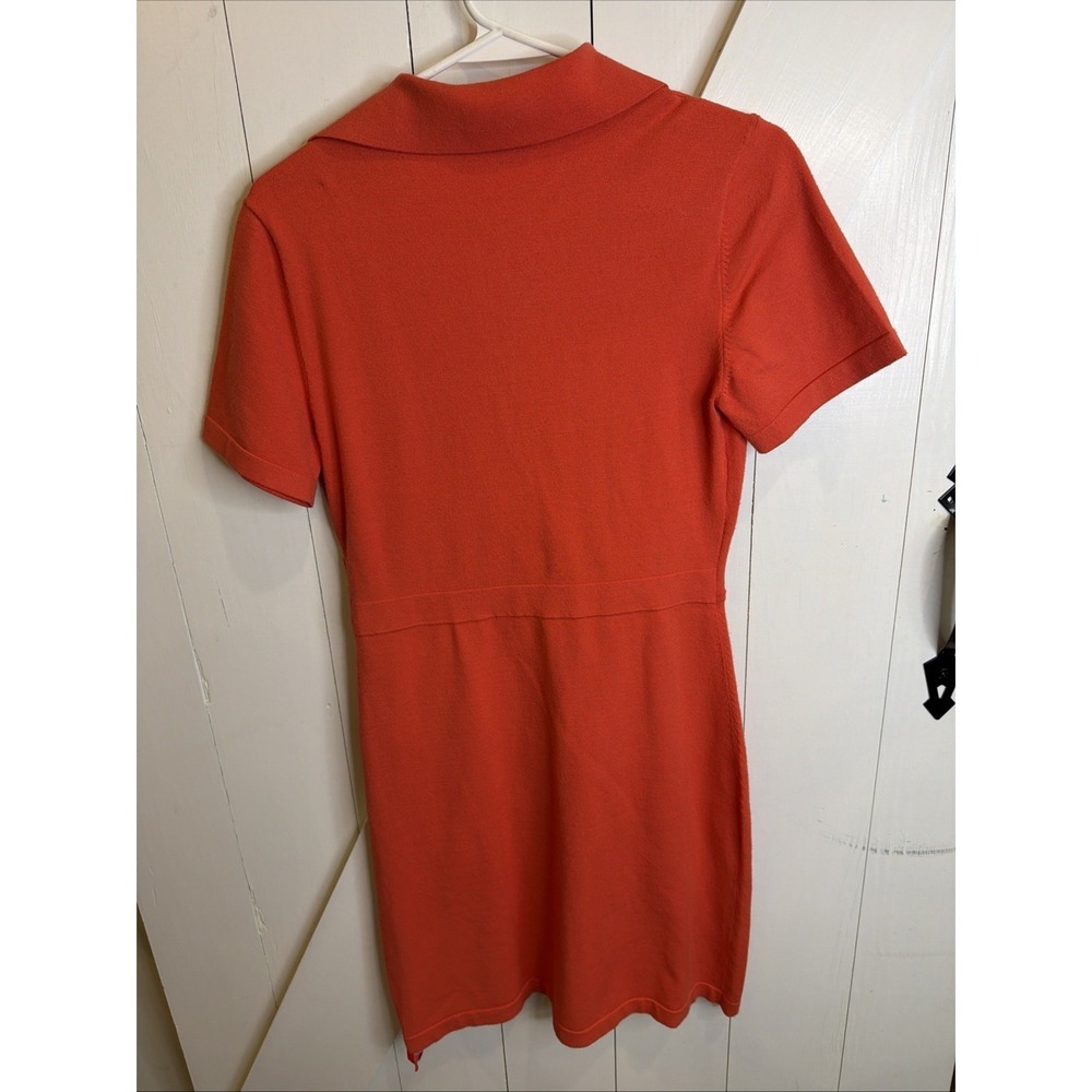 Derek Lam 10 Crosby Raylen Twist Short Sleeve Orange Sweater Dress Size Medium - Picture 5 of 10